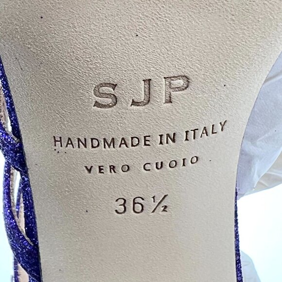 SJP Sarah Jessica Parker 36.5 EU‎ Purple Stiletto Dress Sandals Heels Shoes - Picture 11 of 14